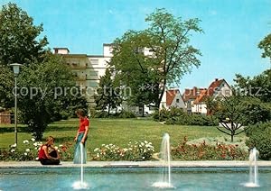 Postkarte Carte Postale Lampertheim Bergstrasse Stadtpark Wasserspiele