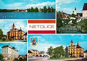Postkarte Carte Postale Netolice Nettolitz Czechia Celkovy pohled MNV Zakladni devileta skola Mir...