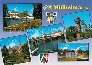 Bild des Verkufers fr Postkarte Carte Postale Mlheim Ruhr Wasserbahnhof Kloster Saam Schlossbrcke Aquarius Camera Obscura zum Verkauf von Versandhandel Boeger