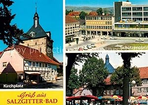 Postkarte Carte Postale Salzgitter Bad Kirchplatz Schützenplatz Marktplatz
