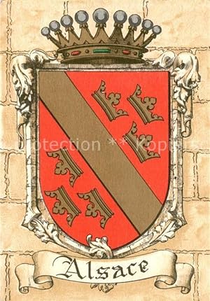 Postkarte Carte Postale Wappen Alsace