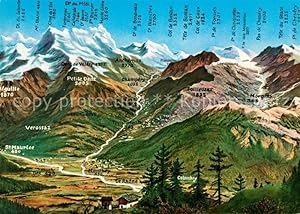 Bild des Verkufers fr Postkarte Carte Postale Monthey Monthey Panoramakarte zum Verkauf von Versandhandel Boeger