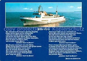 Postkarte Carte Postale Motorschiffe MS Pidder Lyng Gedicht Detlev von Liliencron