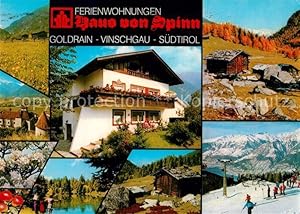 Postkarte Carte Postale Goldrain Vinschgau Ferienwohnung Haus von Spinn