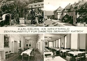 Postkarte Carte Postale Karlsburg Greifswald Schlosstor Schloss Barocksaal Speiseraum