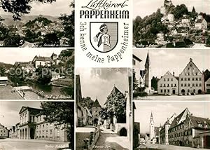 Bild des Verkufers fr Postkarte Carte Postale Pappenheim Mittelfranken Marktplatz Schloss Bad Altmhl Burg zum Verkauf von Versandhandel Boeger