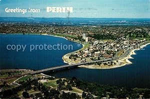 Bild des Verkufers fr Postkarte Carte Postale Perth Western Australia Fliegeraufnahme zum Verkauf von Versandhandel Boeger
