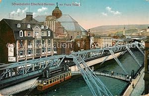 Bild des Verkufers fr Postkarte Carte Postale Elberfeld Barmen Schwebebahn mit Thalia Theater zum Verkauf von Versandhandel Boeger