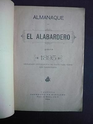 ALMANAQUE EL ALABARDERO PARA 1895.