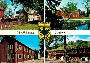 Postkarte Carte Postale Örebro Wadköping Freilichtmuseum Wappen