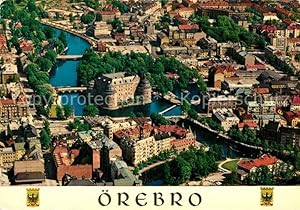 Postkarte Carte Postale Örebro Fliegeraufnahme