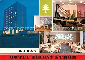 Postkarte Carte Postale Kadan Hotel Zeleny Strom Restaurant Foyer