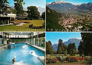Seller image for Postkarte Carte Postale Bad Ragaz Grand Hotel Hof Ragaz Hallenbad Parkanlagen mit Falknis Panorama Churfirsten Gonzen Alvier for sale by Versandhandel Boeger