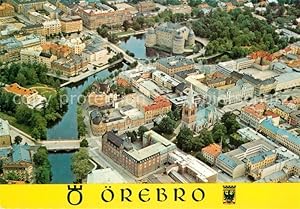 Postkarte Carte Postale Örebro Fliegeraufnahme