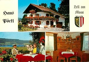 Postkarte Carte Postale Zell Moos Gästehaus Pension Haus Pöckl Gastraum Terrasse