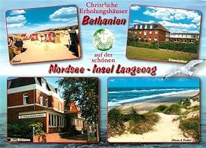 Bild des Verkufers fr Postkarte Carte Postale Langeoog Nordseebad Christliche Erholungshuser Bethanien Strand Schwedenhaus Dnen zum Verkauf von Versandhandel Boeger