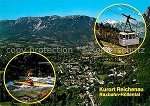 Bild des Verkufers fr Postkarte Carte Postale Reichenau Rax Panorama Hllental Raxbahn Kanu im Wildwasser zum Verkauf von Versandhandel Boeger