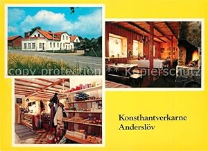 Postkarte Carte Postale Anderslöv Konsthantverkarne Restaurant Kamin Souvenirs