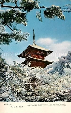Postkarte Carte Postale Kyoto Temple Pagoda Kiyomizu Temple in winter