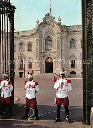 Postkarte Carte Postale Lima Peru Guardias del Regimiento Escolta en el Palacio de Gobierno