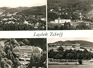 Postkarte Carte Postale Ladek Zdroj Widok ogolny Sanatorium Fragment uzdrowiska Basen plywacki