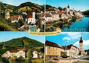 Postkarte Carte Postale Waidhofen Ybbs Partie an der Ybbs Buchenbergheim Forellenbrunnen Stadtturm