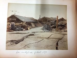 MEIJI PERIOD PHOTO ALBUM with 50 Hand-Colored Albumen Photographs Including the Aftermath of the ...