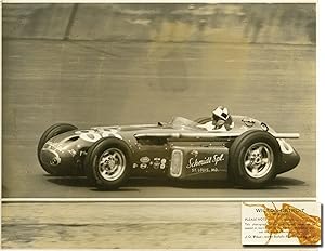 Archive of 27 oversize photographs of Indy race cars at the Indianapolis Motor Speedway, circa 1957