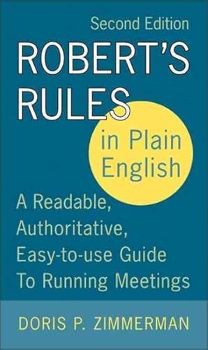 Seller image for Robert's Rules In Plain English for sale by GreatBookPrices
