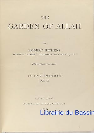 Immagine del venditore per The garden of Allah Vol. II venduto da Librairie du Bassin