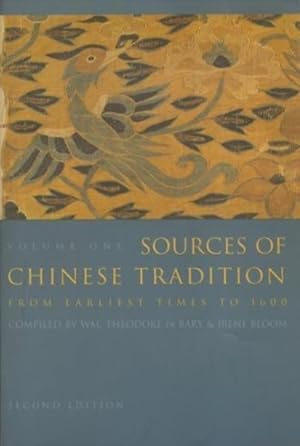 Immagine del venditore per Sources of Chinese Tradition : From Earliest Times to 1600 venduto da GreatBookPrices