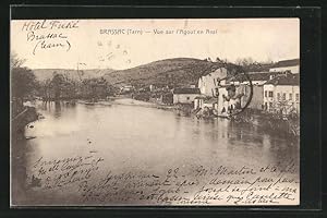 Carte postale Brassac, Vue sur l'Agout en Aval