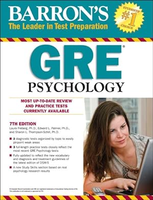 Seller image for Barron's GRE Psychology : Graduate Record Examination in Psychology for sale by GreatBookPrices