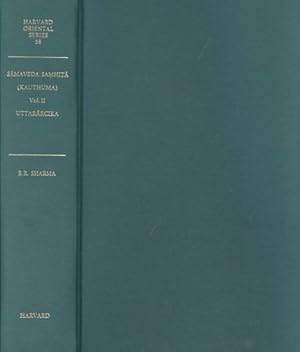 Seller image for Samaveda Samhita of the Kauthuma School, With Padapatha and the Commentaries of Madhava, Bharatasvamin and Sayana : Uttararcika for sale by GreatBookPrices