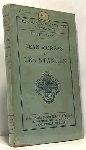 Seller image for Jean Moras et les stances - les grands vnements littraires for sale by crealivres