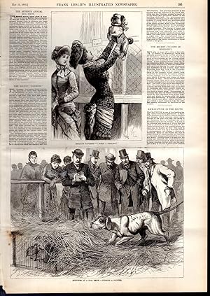 Seller image for ENGRAVING: "The Seventh Annual Dog Show at Madison Square Gardens". Story & engraving from Frank Leslie's Illustrated Newspaper: May 12,1883 for sale by Dorley House Books, Inc.