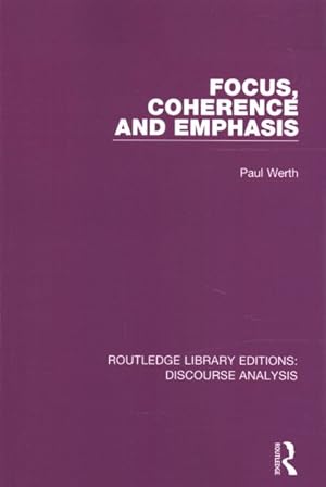 Seller image for Focus, Coherence and Emphasis for sale by GreatBookPrices