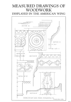 MEASURED DRAWNGS OF WOODWORK DISPLAYED IN THE AMERICAN WING.