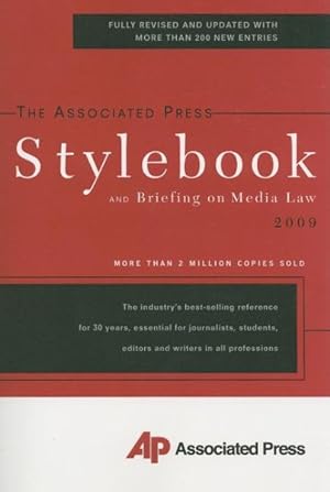 Immagine del venditore per AP Associated Press Stylebook 2009 : And Briefing on Media Law venduto da GreatBookPrices