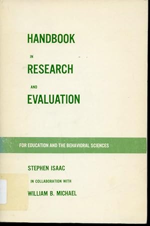 Seller image for Handbook in Research and Evaluation for sale by Librairie Le Nord