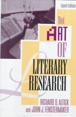 Seller image for Art of Literary Research for sale by GreatBookPrices