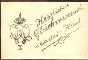 Postkarte Carte Postale Wappen Familienwappe Glückwunsch