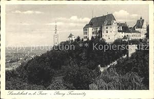 Postkarte Carte Postale Landshut Isar Burg Trausnitz Kupfertiefdruck