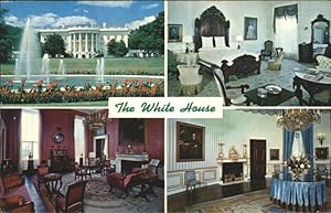 Bild des Verkufers fr Postkarte Carte Postale Washington DC The White House Fountain Lincoln's Bedroom Red Room Blue Room zum Verkauf von Versandhandel Boeger