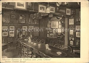 Bild des Verkufers fr Postkarte Carte Postale Heidelberg Neckar Schweizer Zimmer im Gasthaus zum Roten Ochsen zum Verkauf von Versandhandel Boeger