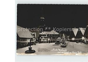 Postkarte Carte Postale Schwabach Stadt Weihnachtsschmuck Nacht
