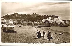 Postkarte Carte Postale Dover Burg und Strand