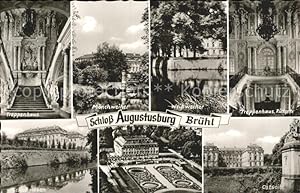 Postkarte Carte Postale Brühl Rheinland Schloss Augustusburg Mönchweiher Treppenhaus Schlossgraben