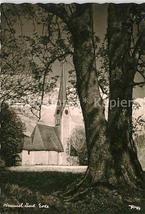 Bild des Verkufers fr Postkarte Carte Postale Foto Popp Nr. Himmel und Erde Kirche Baum zum Verkauf von Versandhandel Boeger