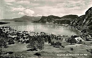 Bild des Verkufers fr Postkarte Carte Postale Hergiswil Willisau mit Brgenstock und Rigi zum Verkauf von Versandhandel Boeger